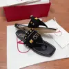 Valentino Women Black Suede Studded Sandals product view 2