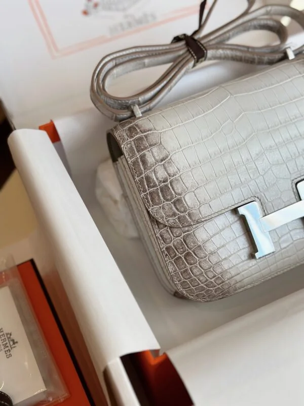 Hermès Constance 19 Himalaya Crocodile Leather Palladium Hardware Bag product view 7
