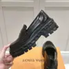 Louis Vuitton Women Black Leather Loafers — Fringe Detail product view 6
