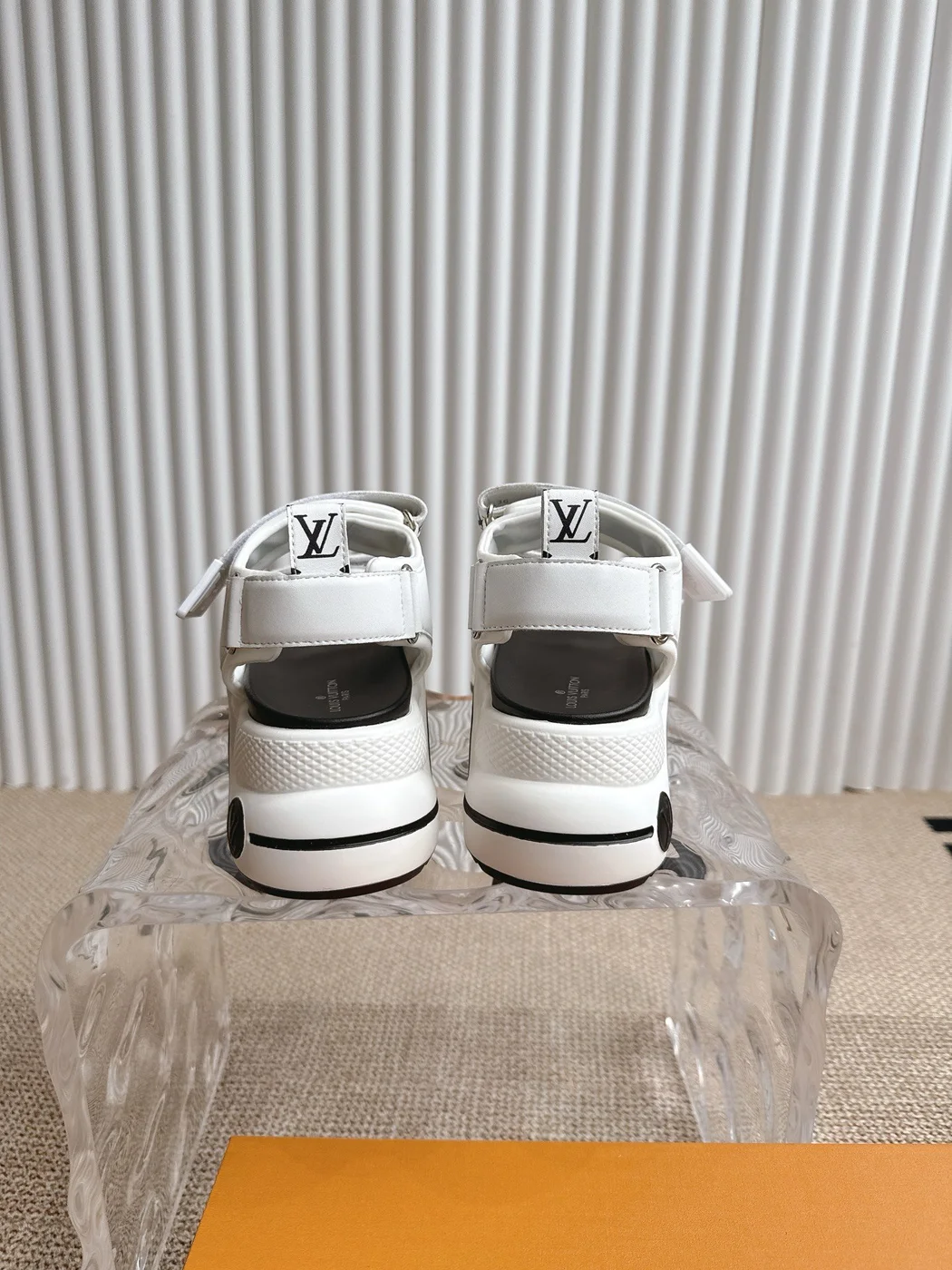 Louis Vuitton Women White Synthetic Strap Sandals product view 2