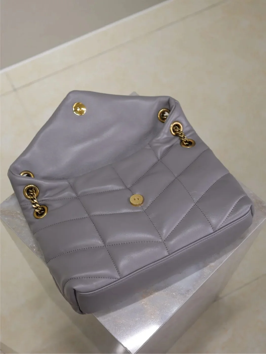 Saint Laurent 25S Loulou Puffer Medium 29 In Smoky Lavender Bag product view 5