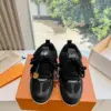 Louis Vuitton Women Black Leather Mesh Sneakers product view 5