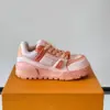 Louis Vuitton Men Pink Leather And Mesh Sneakers product view 6