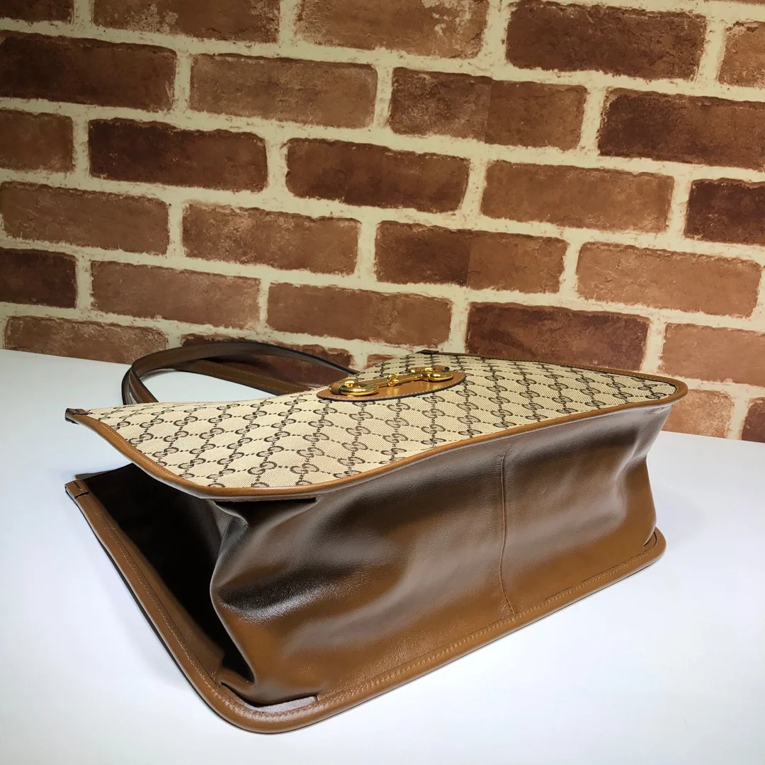 Gucci Horsebit 1955 GG Supreme Canvas Leather Bag product view 4
