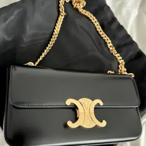 Celine Chain Shoulder Bag Claude in Shiny Calfskin product view 1