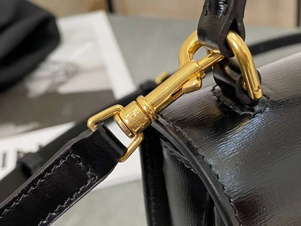 Celine Handle Black Wrinkled Leather 15.5× .5x5cm Bag product view 3