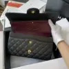 Chanel Medium Classic Handbags Cowhide Black Lock Gold 25.5 cm product view 7
