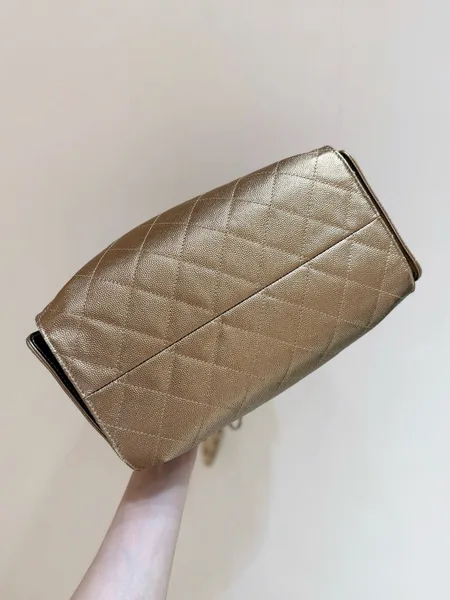 Chanel 25 Handbag 30 In Golden Brown With Gold Hardware product view 6
