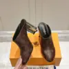 Louis Vuitton Women Brown Leather Mules product view 4