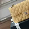 Chanel Classic Handbags Beige Leather With Lizard Skin 23 cm product view 7