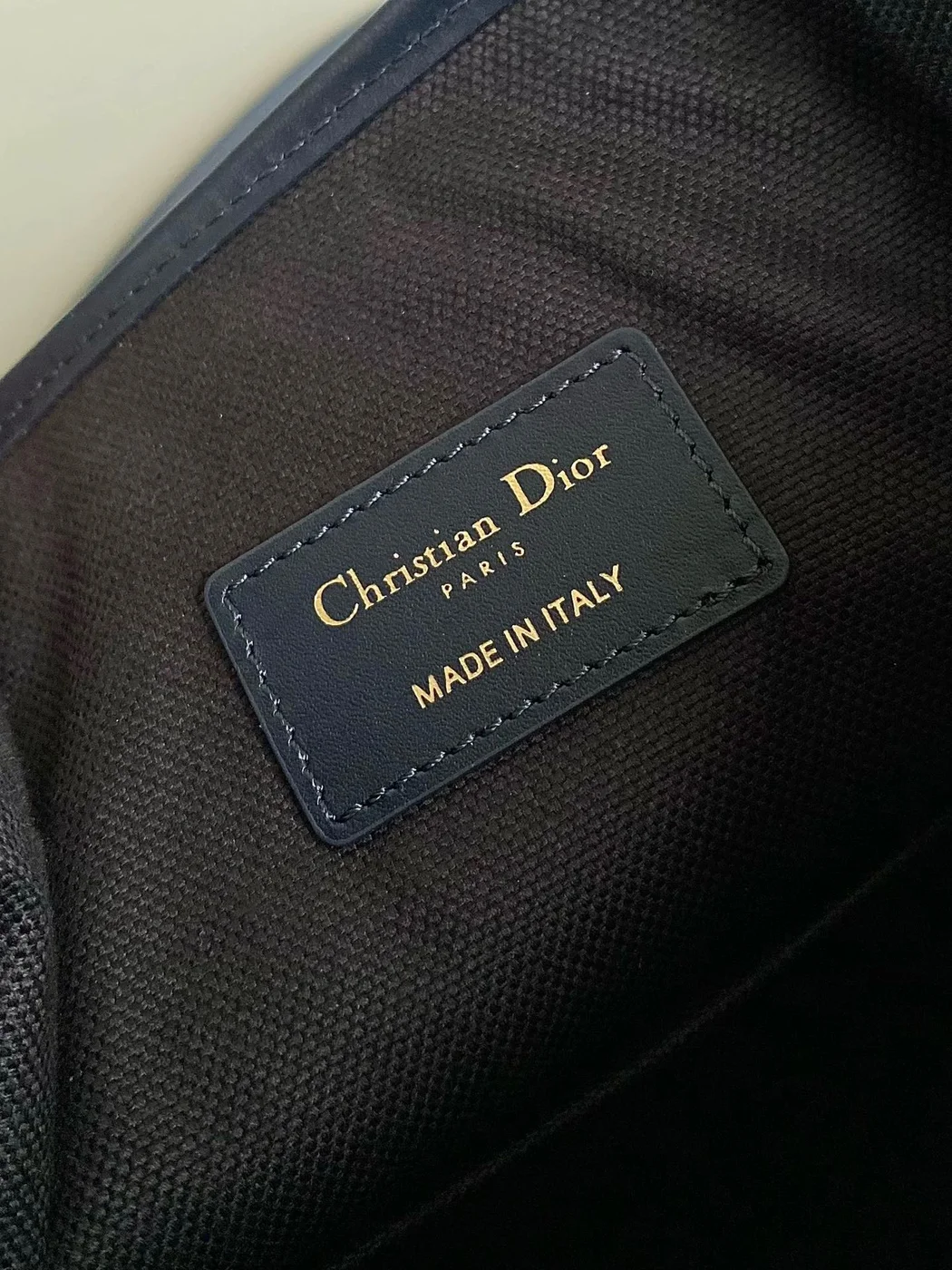 Dior Cest Canvas Backpack Embroidered Pattern Black 24x10x24.5 cm product view 8