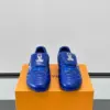 Louis Vuitton Men Blue Leather Sneakers product view 2