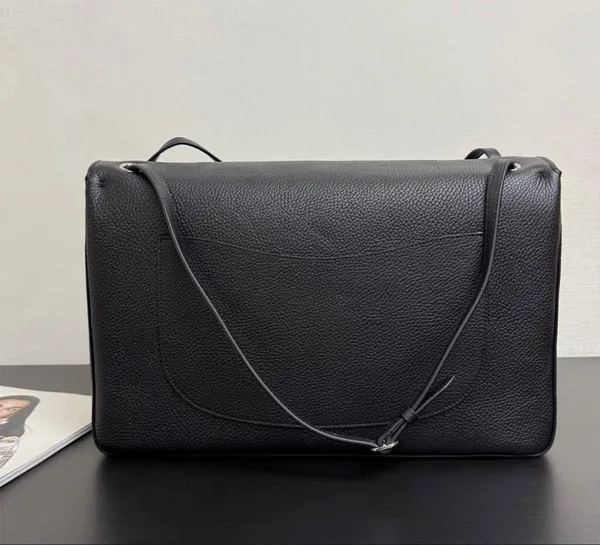 Chanel Maxi Flap 38 Black Silver Hardware Bag product view 9