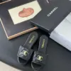 Chanel Women Black Quilted Leather Slides product view 1