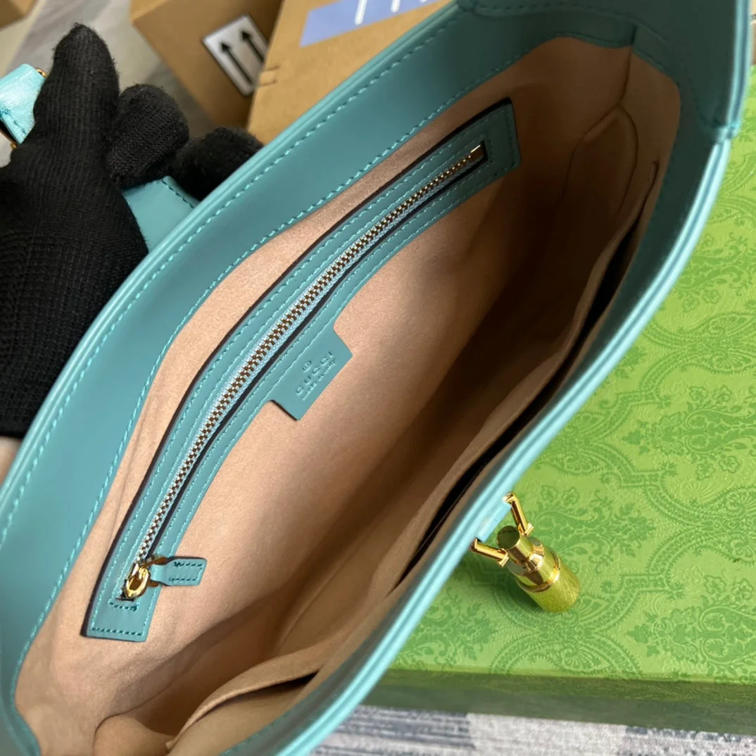 Gucci Jackie Small 28 Shoulder Bag In Blue Pastel Calfskin product view 8