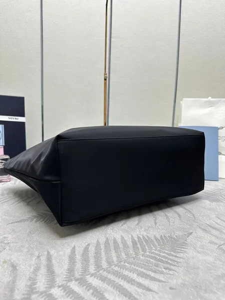 Prada Medium Shopping Bag 40 In Black Re-Nylon Fabric product view 2