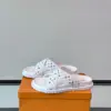 Louis Vuitton Men White Multicolor Leather Slides product view 3