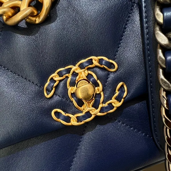Chanel 19 Bag Small Navy Blue product view 5
