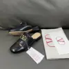 Valentino Women Black Leather Fringe Mules product view 2