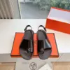 Hermès Women Dark Brown Leather Slingback Sandals product view 5
