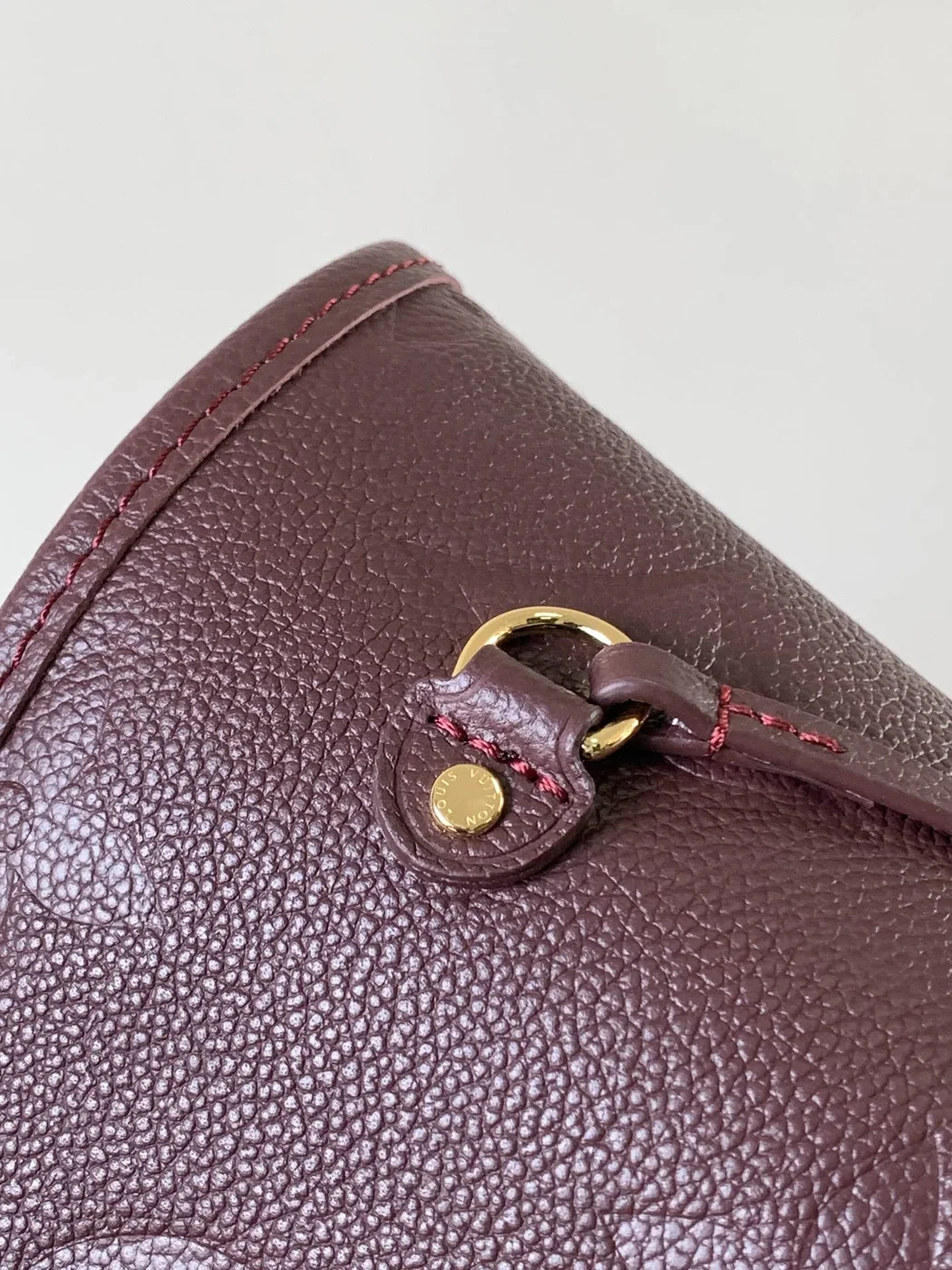 Louis Vuitton Neverfull MM Burgundy Monogram Empreinte Leather Bag product view 7