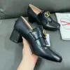 Valentino Women Black Leather Fringe Loafers product view 6