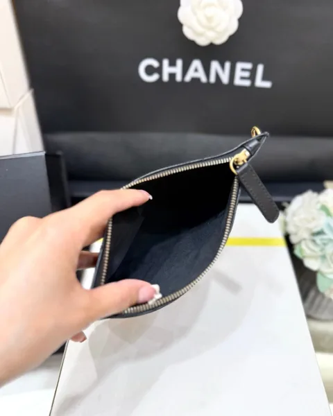 Chanel Medium Maxi Shopping Bag 47 In Black Calfskin Gold-Tone Metal product view 5