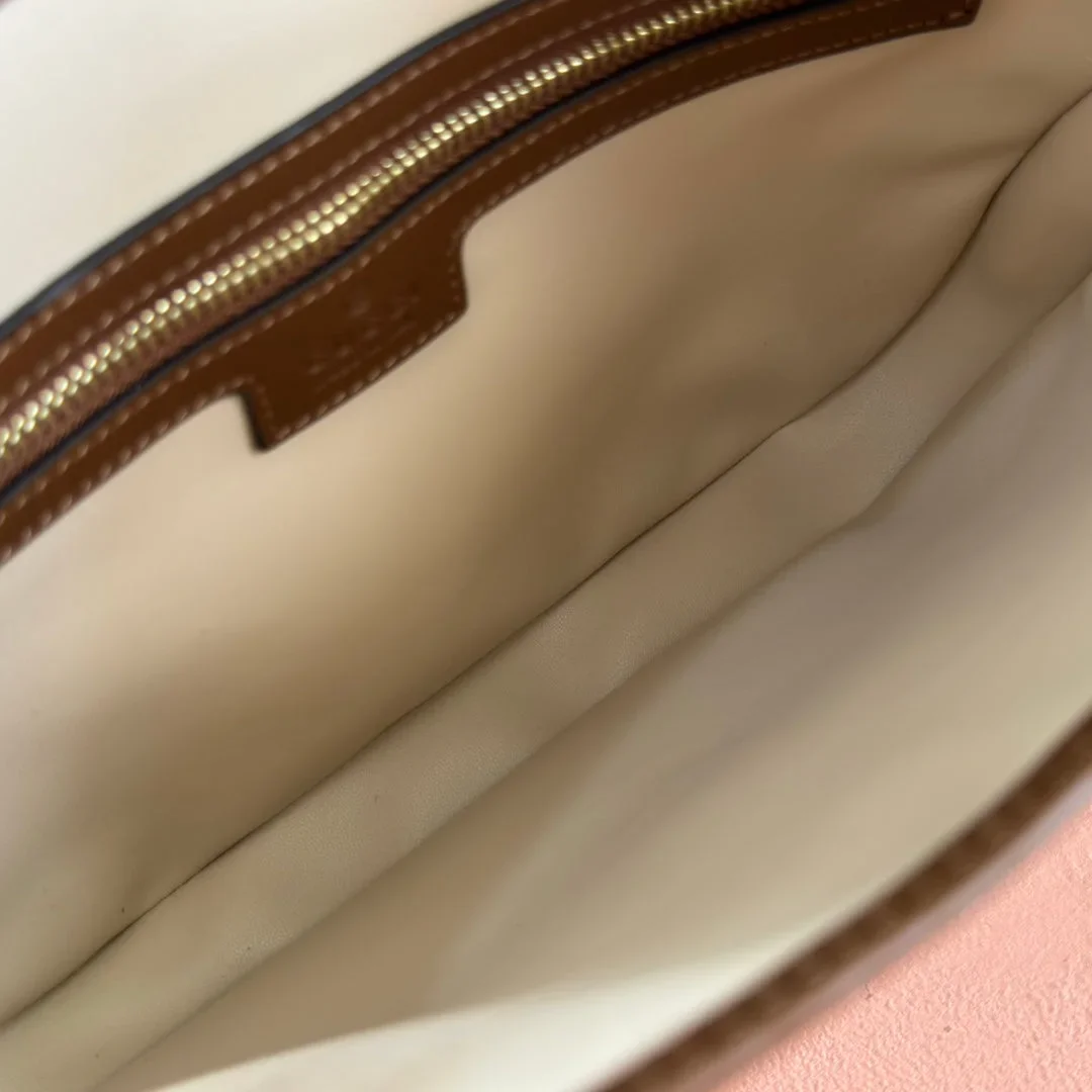 Gucci Jackie Small Shoulder Bag Brown Leathe product view 7