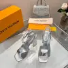 Louis Vuitton Women Silver Leather Heels product view 3