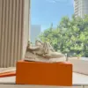 Louis Vuitton Women Beige Mesh Leather Sneakers product view 2