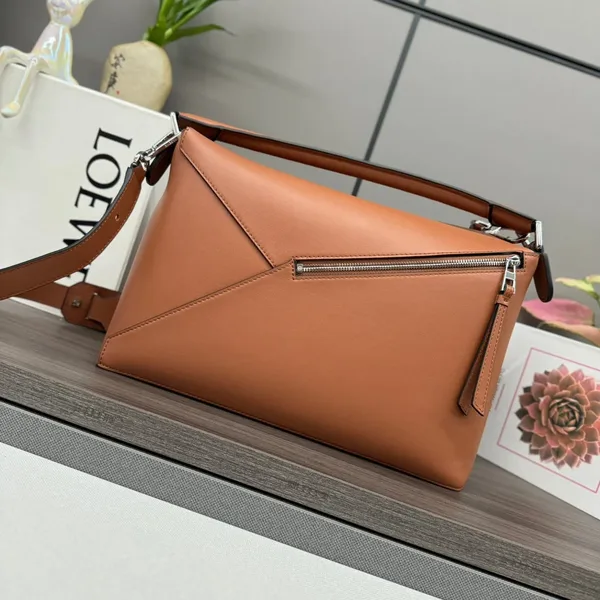 Loewe Puzzle Edge bag in tan calfskin product view 2