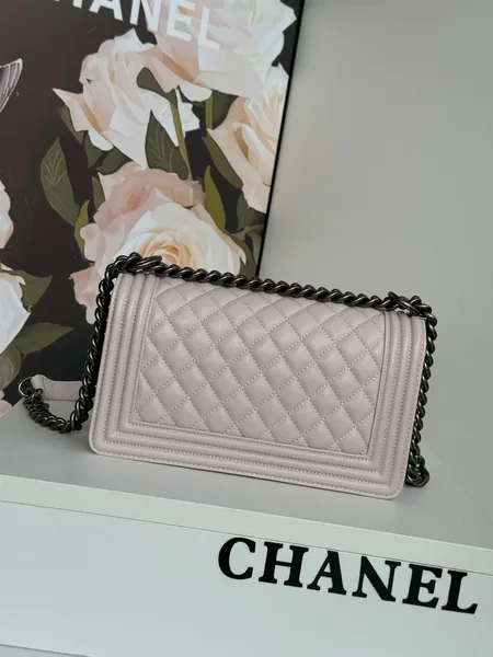 Chanel Boy Bag Medium 25 In Pink Calfskin product view 2