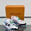 Louis Vuitton Men White Pink Blue Leather Sneakers product view 5