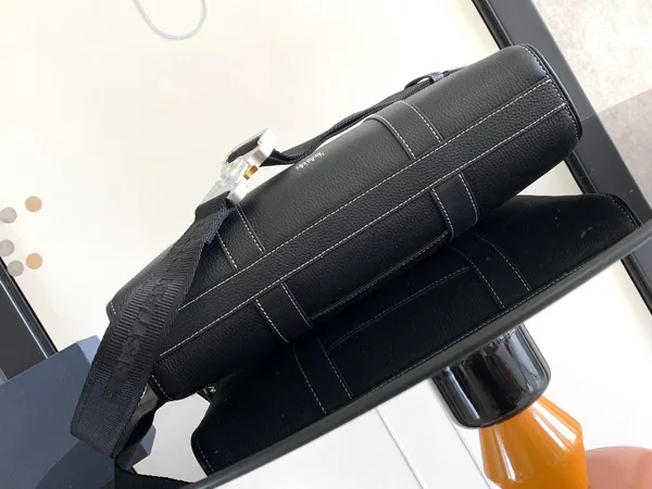 Dior Lingot Briefcase in black grained calfskin leather product view 2