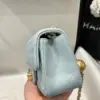 Chanel Classic Bell Bag Handbag Sheepskin Blue Lock Gold 20 cm product view 5