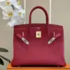 Hermès Birkin 30 Burgundy Palladium Hardware Bag product view 6