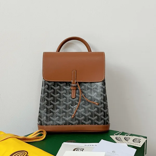 Goyard Mini Backpack Brown Monogram Pattern Size 23x19cm product view 1