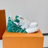 Louis Vuitton Men White Green Leather Sneakers product view 6