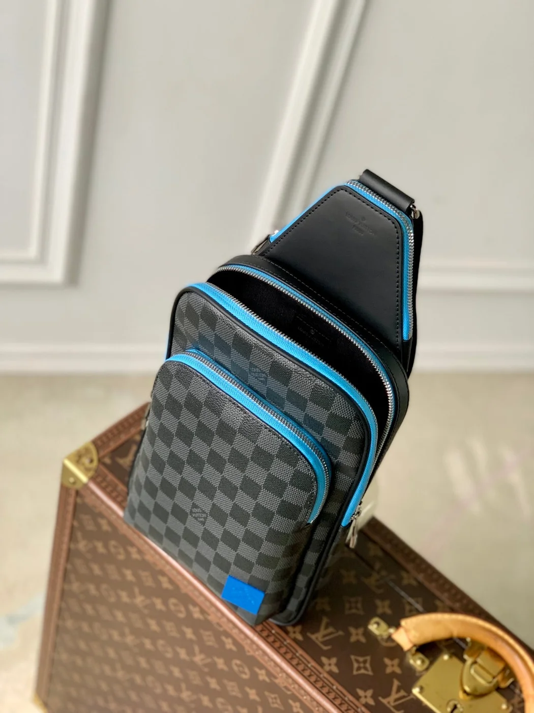 Louis Vuitton Avenue Slingbag 31 In Black And Grey Damier Graphita Canvas Calfskin Bag product view 2