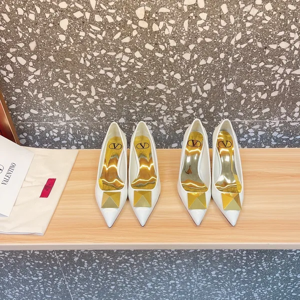 Valentino Women White Patent Leather Heels product view 3