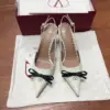 Valentino Women White Patent Leather Pointed Slingback Pumps product view 1