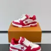 Louis Vuitton Men Red White Leather Sneakers product view 4