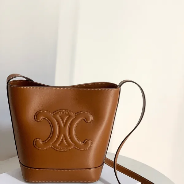 Celine Small Bucket Cuir Triomphe Brown Bucket Handbag 30x22x12cm product view 1