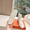 Hermès Women White Mesh Leather Sneakers product view 2