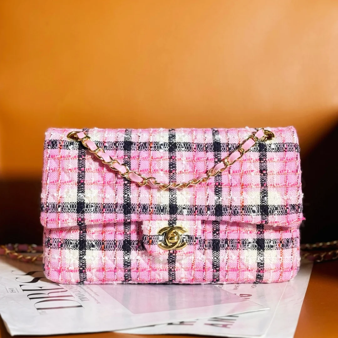 Chanel Mini Rectangular Flap Bag Pink, White and Black product view 1
