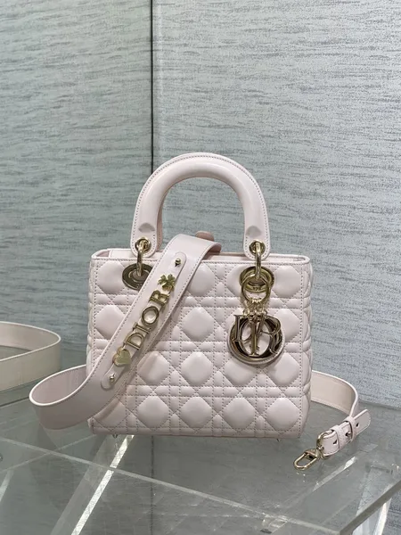 Dior Small Pink Cannage Top Handle Bag product view 1