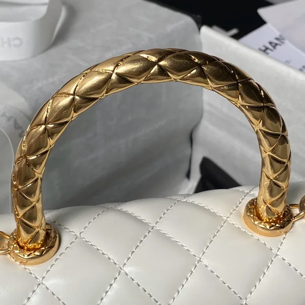 Chanel Coco Handle Small White Bag product view 3
