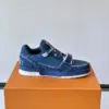 Louis Vuitton Men Navy Denim Sneakers product view 6