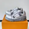 Louis Vuitton Men White Leather Gray Accents Sneakers product view 3