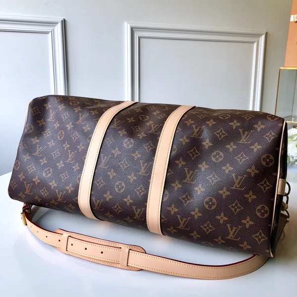 Louis Vuitton Monogram Canvas Keepall Bandoulière 55 Leather Duffle Bag product view 2